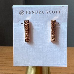 Kendra Scott Levi earrings, rose gold drusy